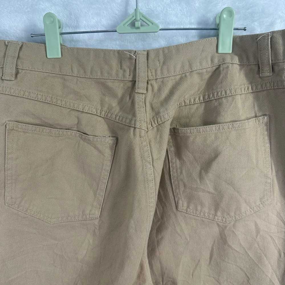 Woman Within Pants Women 20W Khaki Natural Fit Cotton Straight Leg Casual - Picture 8 of 8